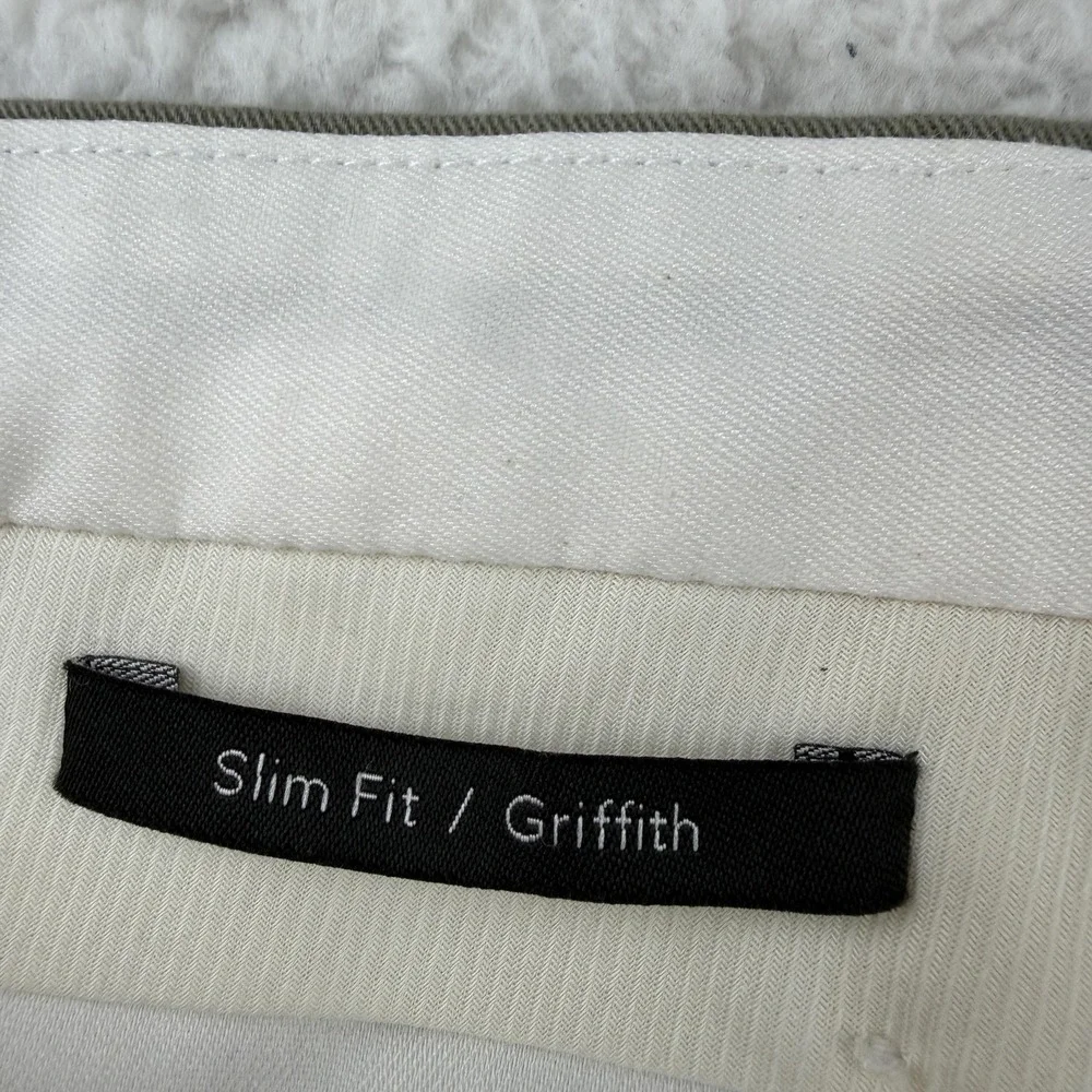 Vince Griffith Slim Fit Chino Pants Mens 38x31 Green Stretch M8153-2540